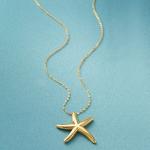 14kt Yellow Gold Starfish Pendant Necklace