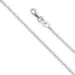 14k REAL White Gold Solid 1.5mm Flat Open wheat Chain Necklace with Lobster Claw Clasp - 24"