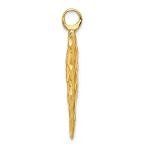 14k Yellow Gold Arrowhead Charm Pendant