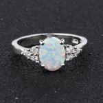 Fire Opal Sterling Silver Ring in Multiple Sizes