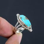Turquoise Sterling Silver Ring for HR-272