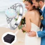 Fire Opal Sterling Silver Ring in Multiple Sizes