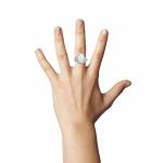 Sterling Silver Fire Opal Ring, Sizes 6-9