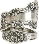 Adjustable Oxidized Silver Spoon Ring Jewelry