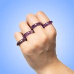 Natural Stone Healing Crystal Rings, Sizes 7-10