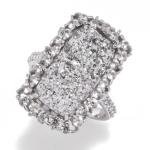 Sterling Silver Drusy & White Zircon Ring
