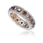 Suzy Levian Modern Eternity Band in Silver