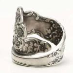 Adjustable Oxidized Silver Spoon Ring Jewelry