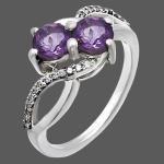 Natural Multi-Stone 925 Silver Ring, Sizes 5-8