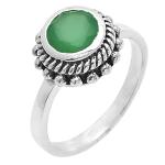 Natural Multi-Stone 925 Silver Ring, Sizes 5-9