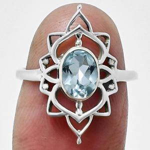 Natural Gemstone Oval 925 Silver Ring Sizes 6-9