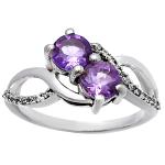 Natural Multi-Stone 925 Silver Ring, Sizes 5-8