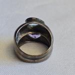 Sterling Silver Size 7 Ring with Blue Purple Stones