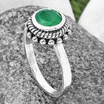 Natural Multi-Stone 925 Silver Ring, Sizes 5-9