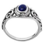 Multi-Stone 925 Silver Ring, Sizes 5-8