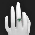 Natural Multi-Stone 925 Silver Ring, Sizes 5-9