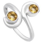 Colorful Gemstone Silver Ring in Sizes 5-8