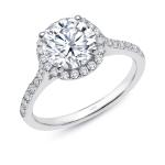 Lafonn 2.51CTW Halo Engagement Ring in Platinum