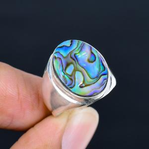 Handmade Abalone Shell Ring for Men