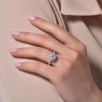 Lafonn 2.51CTW Halo Engagement Ring in Platinum