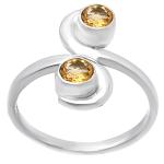 Colorful Gemstone Silver Ring in Sizes 5-8