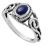 Multi-Stone 925 Silver Ring, Sizes 5-8