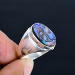Handmade Abalone Shell Ring for Men