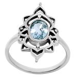 Natural Gemstone Oval 925 Silver Ring Sizes 6-9