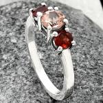 Multi-Stone 925 Silver Ring in Sizes 5-9