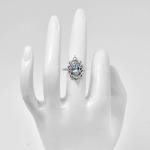 Natural Gemstone Oval 925 Silver Ring Sizes 6-9