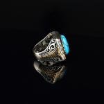Men's Turquoise Ring in Sterling Silver
