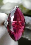 Victorian 13ct Marquise Ruby Silver Ring