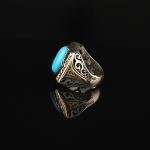 Men's Turquoise Ring in Sterling Silver