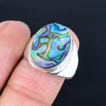 Handmade Abalone Shell Ring for Men