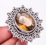 Smoky Quartz Antique Design Ring Size 7