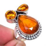 Stunning Antique Design Citrine Gemstone Ring