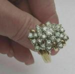 2Ct Moissanite Cocktail Ring in Yellow Gold