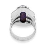 Purple Copper Turquoise 925 Silver Ring