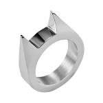 Cute Cat Ear Stainless Steel Ring for Women