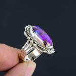 Purple Copper Turquoise 925 Silver Ring
