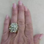 2Ct Moissanite Cocktail Ring in Yellow Gold