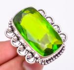 Burmese Peridot Antique Design Ring Size 7