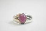 Ruby Solitaire Stacking Ring in Sterling Silver