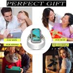 Turquoise Sterling Silver Two-Tone Ring for Women