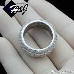 Icy Bling 10mm Gold Plated Sterling Silver Ring