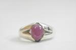 Ruby Solitaire Stacking Ring in Sterling Silver
