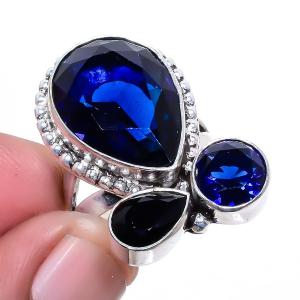 Madagascar Blue Sapphire Antique Design Ring Size 6