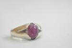 Ruby Solitaire Stacking Ring in Sterling Silver