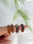 Brown Agate 6mm Solid Band Ring