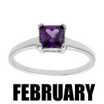 Children's Sterling Silver Birthstone Ring for Kids